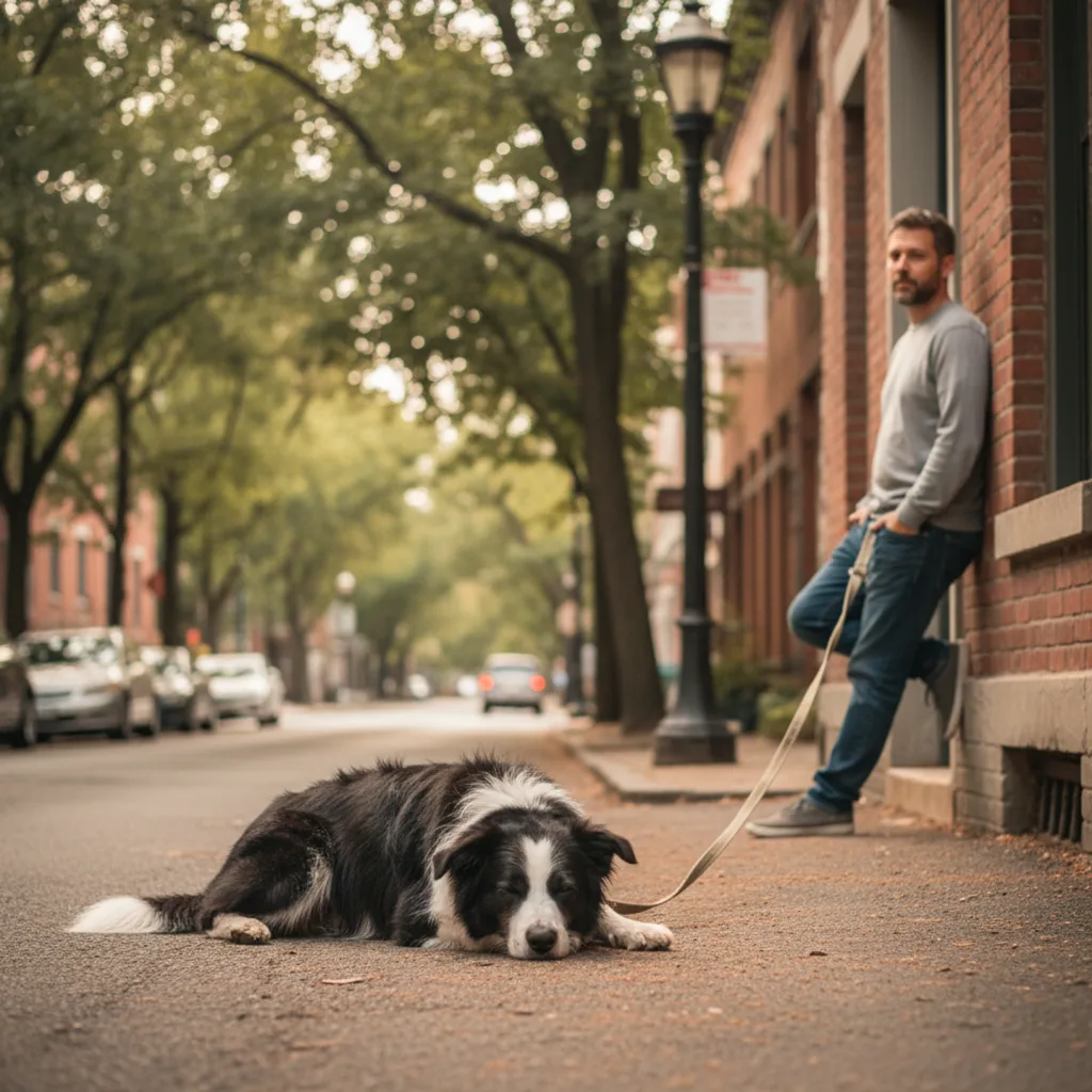 Imagen 1 del artículo Mi perro se tumba en el paseo y no quiere andar: causas reales y cómo solucionarlo sin forzarlo