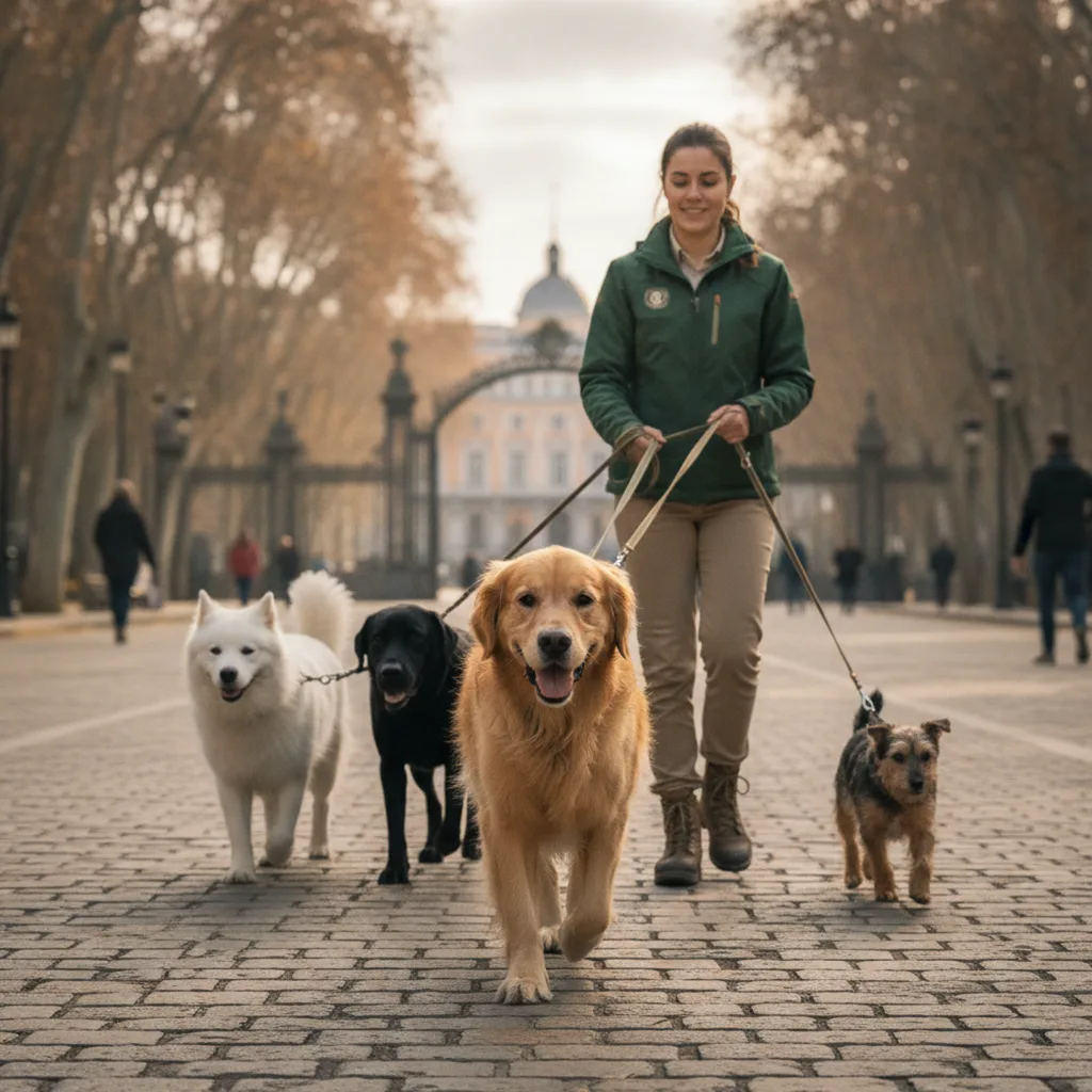 Portada del artículo Cuanto cuesta un paseador de perros en Madrid y cuando merece la pena contratarlo en Madrid: guía practica para decidir mejor