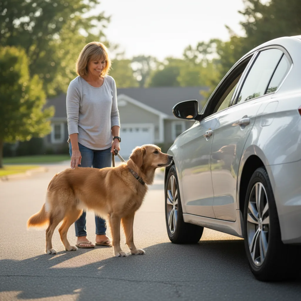 Imagen 1 del artículo Mi perro tiene miedo al coche: cómo ayudarle a viajar tranquilo sin obligarlo ni empeorar el problema