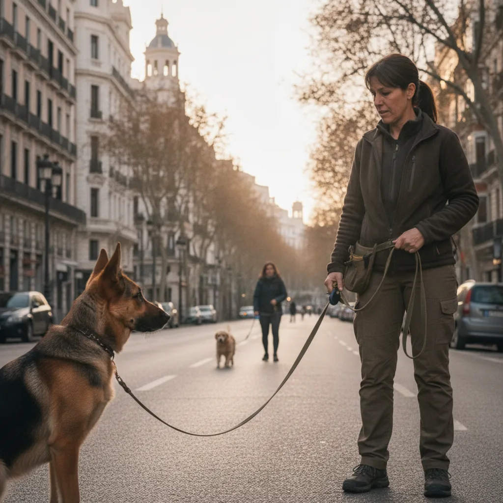 Imagen 1 del artículo Paseadores de perros para perros con reactividad en Madrid: cómo elegir al profesional adecuado