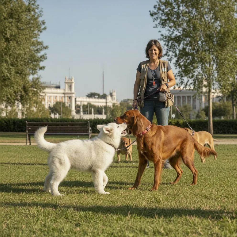 Imagen 1 del artículo Cuándo contratar un paseador de perros para un cachorro en Madrid: rutinas, socialización y más allá