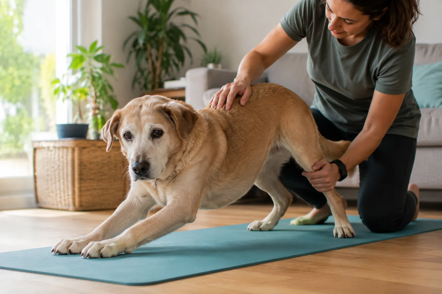 Portada del artículo Ejercicios para perros con artrosis o problemas de movilidad: Guía segura para mejorar su calidad de vida en casa