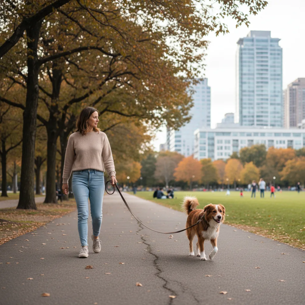 Portada del artículo Mi perro tira de la correa: cómo enseñarle a pasear sin estrés (guía práctica)