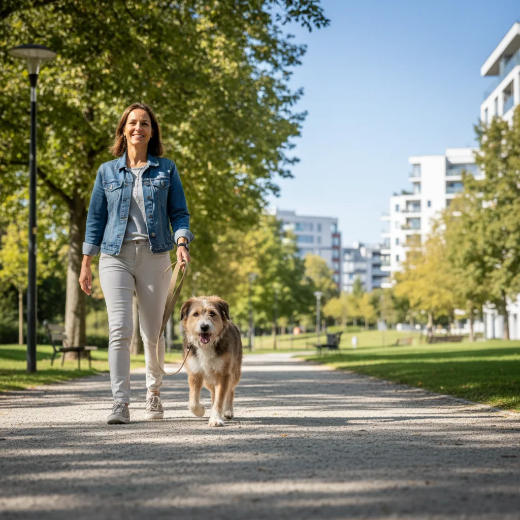 Imagen 1 del artículo Mi perro tira de la correa: cómo enseñarle a pasear sin estrés (guía práctica)