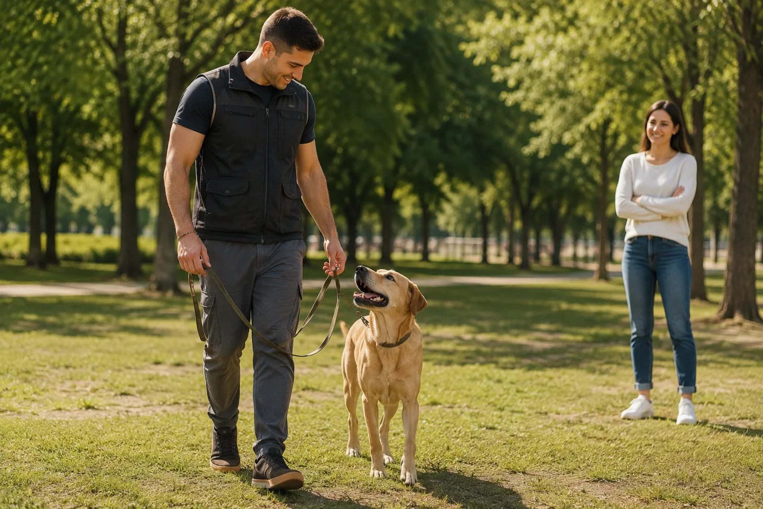 Imagen 1 del artículo Cuánto Cuesta un Adiestrador de Perros para Tirones de Correa: Inversión Inteligente para Paseos Tranquilos